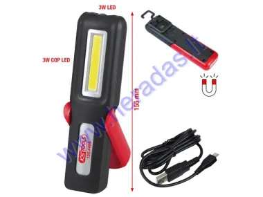 Mobile workshop hand lamp 3W COB LED 150.4495