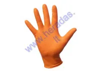 Nitrile non-slip gloves ROOKS STRONG Size M,L,XL. M-100pcs, L,XL-90pcs , orange