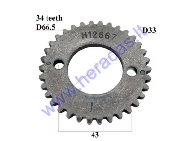 Camshaft gear for quad bike 34 teeth ZS169FMM   Linhai, Shineray, Lifan, Aeon, Kinroad, Loncin