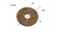 Camshaft gear for quad bike 125cc