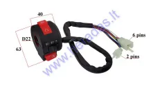HANDLEBAR Switch starter/lights/extinguishing for ATV quad bike 6+2 pin ATV 150cc