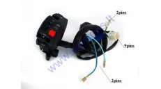 Handlebar switch assembly starter/lights/engine kill/turn signals for ATV quad bike