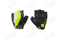 Gloves FORCE Stripe black/fluorescent color, size M