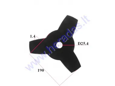 BLADE 3T FOR BRUSH CUTTER 255X25.4MM THICKNESS1.4MM