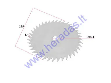 BLADE 40T FOR BRUSH CUTTER 255X25.4MM THICKNESS 1.4MM