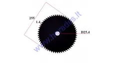 BLADE 80T FOR BRUSH CUTTER 255X25.4MM THICKNESS 1.4MM