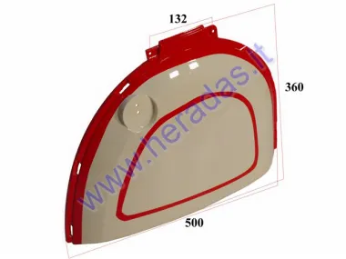 Plastikinė apdaila dešinės pusės galinė elektrinio motorolerio skuterio CITYCOCO ES8018