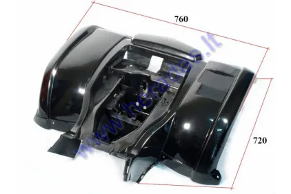 Plastic rear frame cover,Black,