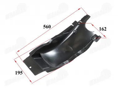 Rear plastic fender for motorcycle fits FR50