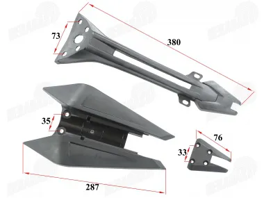 Plastikinė apdaila galinis sparnas motociklo tinka FR50