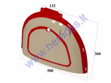 Plastikinė apdaila kairės pusės galinė elektrinio motorolerio skuterio CITYCOCO ES8018