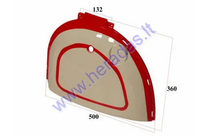 Plastic rear left side for electric scooter suitable for CITYCOCO ES8018