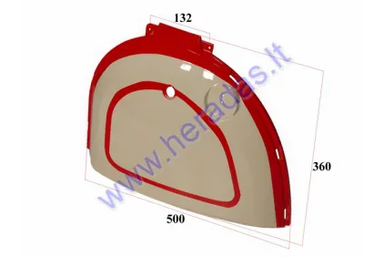 Plastikinė apdaila kairės pusės galinė elektrinio motorolerio skuterio CITYCOCO ES8018