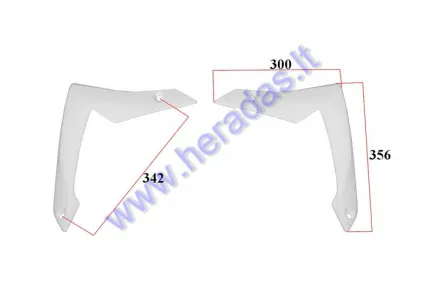 Plastikinė apdaila motociklo MTL250 prie grotelių 2 vnt.