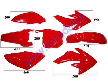 Plastikinė apdaila motociklui 125-150cc  ,krosinio