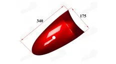 Front plastic to the lamp for electric tricycle MS03ROF with roof