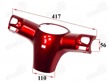 Plastic trim on the front of the dashboard for electric tricycle MS03ROF with roof