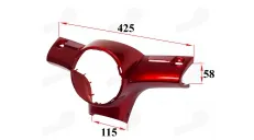 Plastic decoration of the front lamp for electric tricycle MS03ROF with roof