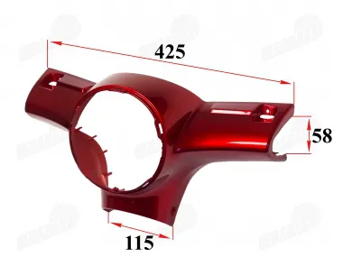 Plastic decoration of the front lamp for electric tricycle MS03ROF with roof