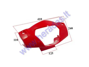 Plastic headlight-dashboard front cover for electric trike scooter MS01 MS03