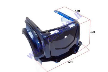 Main rear plastic cover for trike scooter MS03