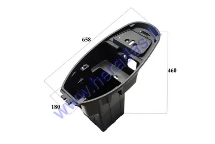 Plastic battery box (under the seat) for electric scooter SKYHAWK