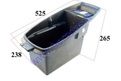 Plastic storage box under the seat of an electric scooter fits EPICO XZY
