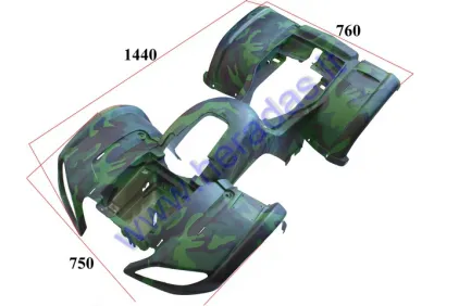 Plastic cover for quad bike 150-250cm3