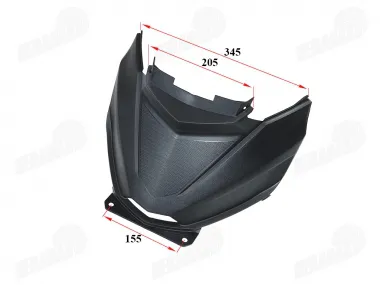 Plastmasė priekinė po sėdyne motorolerio, skuterio tinka FLASH50, RUBI50