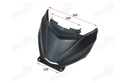 Plastmasė priekinė po sėdyne motorolerio, skuterio tinka FLASH50, RUBI50