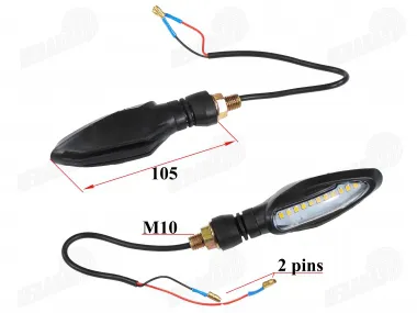 Turn signal for motorcycle LED  2pcs. E mark yellow