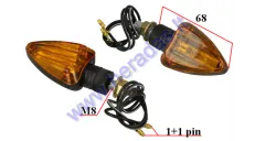 TURN SIGNAL LIGHT FOR MOTOCYCLE 2 psc, H21W short