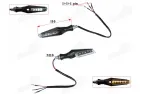 Posūkio žibintas dvipusis motociklo E žymėjimas LED 2vnt L110 M10 oranžinė/balta  (priminimo funkcija)