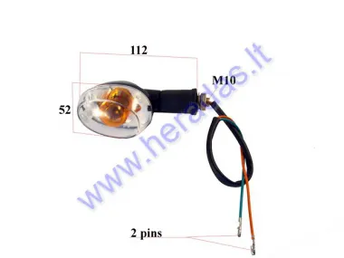 Turn light for motocycle universal 12V 10W M10 1pcs