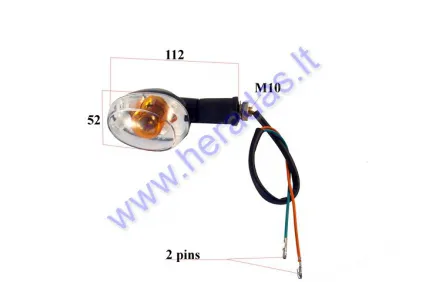 Turn light for motocycle universal 12V 10W M10 1pcs