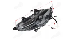 Front turn signal light left side for scooter fits RUBI50   E marking