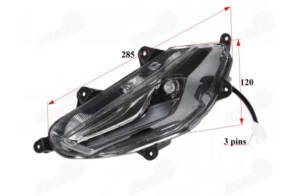 Front turn signal light left side for scooter fits RUBI50   E marking