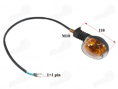 Front turn signal light for motorcycle, moped fits CHAMP DELTA