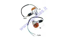 Turn signal light chrome 2 pcs. set without mark M10