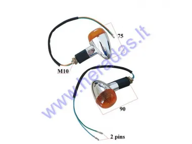 Turn signal light chrome 2 pcs. set without mark M10