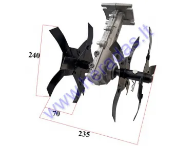 TILLER 23.5*24CM FOR BRUSH CUTTER, MOUTING FOR 26 MM PIPE, 9T SHAFT