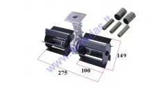 Priedas krūmapjovei trimeriui kultivatorius 27.5*10cm tvirtinimas 26mm vamzdžiui, su adapteriais 7T 9T ir kvadratiniam velenui
