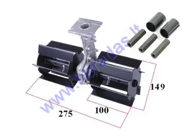 Priedas krūmapjovei trimeriui kultivatorius 27.5*10cm tvirtinimas 26mm vamzdžiui, su adapteriais 7T 9T ir kvadratiniam velenui