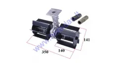 Priedas krūmapjovei trimeriui kultivatorius 35*14cm, tvirtinimas 26mm vamzdžiui, su adapteriais 7T  9T ir kvadratiniam velenui