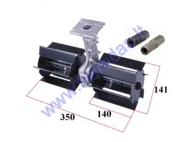 WEEDER 35*14CM FOR BRUSH CUTTER, MOUTING FOR 26 MM PIPE, 7T 9T AND SQUARE SHAFT