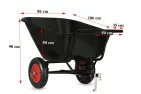 Garden trailer for tractor 160-280L 400kg 142x86x50cm