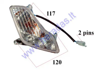 Priekinis apatinis dešinės pusės  žibintas  elektrinio keturračio, skuterio  XL4L COMFIMAX