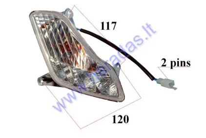 Priekinis apatinis dešinės pusės  žibintas  elektrinio keturračio, skuterio  XL4L COMFIMAX