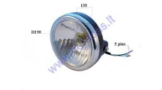 Priekinis Motociklo žibintas 150mm 170mm 190mm