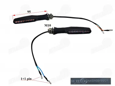 Front turn signal light set motorcycle DB50PRO E marking